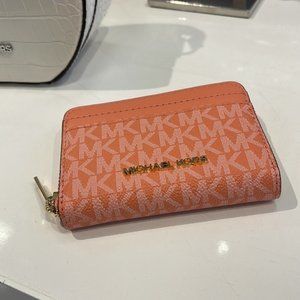 Michael Kors Jet Set Travel Medium Zip Around Card Case Sherbert Multi